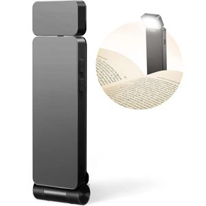 LED 충전식 클립형 북라이트 3가지 색상 5단계 밝기 침대 독서용 야간등 눈 보호 북마크 램프 미니 북램프