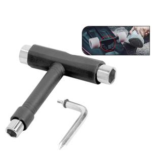 전문 T 유형 알렌 키 T 모양 스케이트 보드 도구 렌치 스케이트 보드 블랙 롱 보드 보드 롤러 스케이트 렌치 도구 부품