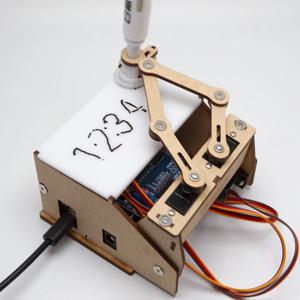Arduino Plotclock 소형 저렴한 시계 모델 모터 나무 Diy 프로그램 프로젝트 생산 수동 컨트롤러 교육