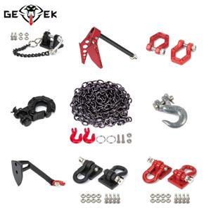 1/10 스케일 액세서리 메탈 리커버리 토우 샤클 윈치 훅 보우 샤클 스내치 블록 체인 앵커 RC 크롤러 SCX10 TRX4용