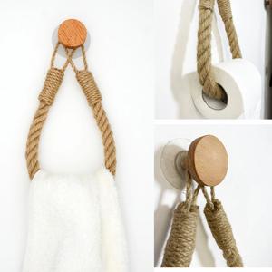 종이 타월 홀더 수건 걸이 욕실 수건 걸이 화장지 걸이 베이지색 대마 롤 화장지 걸이 아기 침대 액세서리