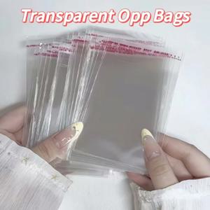 OPP 투명 자체 접착 가방 셀로판 씰링 비닐 봉투 크리스마스 사탕 웨딩 생일 보석 선물 포장 가방