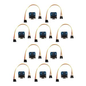 B04B-10X MAX3232 RS232 직렬 포트-TTL 변환기 모듈 DB9 커넥터(점프 케이블 4개 포함)