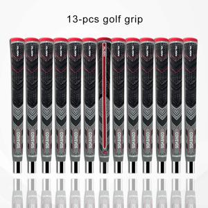 13개의 새로운 골프 그립, 편안한 그립감, 미끄럼 방지 질감, 남녀공용, 기계적 아름다움을 보여주는, 천연 고무.