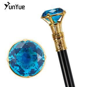 골든 블루 다이아몬드 타입 워킹 케인 신사 우아한 패션 아트 장식용 지팡이 여성 빈티지 파티 코스프레 왕笏
