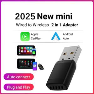 무선 어댑터 스마트 무선 카플레이 안드로이드 오토 USB 동글 WiFi 블루투스 자동 연결 OTA 업그레이드 오리지널 차량용
