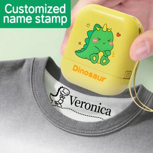 맞춤형 어린이 이름 스탬프 키트 - 재사용 가능한 방수 자동 스탬프 (학교 문구 및 선생님 선물용)