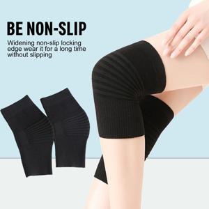 겨울용 따뜻한 무릎 보호대 대나무 숯 보호 장비 여성 노인용 봄 달리기용 무릎 보호대