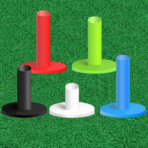5팩 혼합 사이즈 골프 티 드라이빙 레인지 매트용 내구성 있는 고무 탑 홀더 실내외 연습 매트용