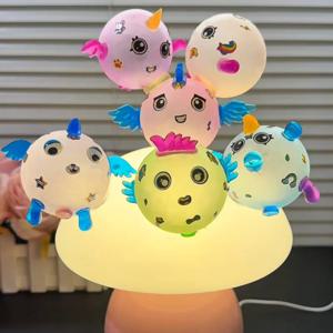 남녀 어린이를 위한 DIY 마법의 끈끈이 괴물 장난감 키트 창의적인 수공예 예술 프로젝트 스트레스 해소 귀여운 동물 보보 조립 키트