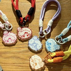 러브 앤 딥스페이스 브레이디드 모바일 폰 숏 랜야드 폰 케이스 분실 방지 로프 스트랩 자비에르 자인 라파엘 라라요 실러스 캘럽