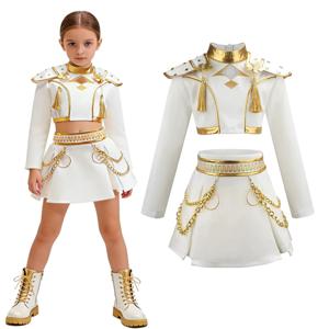 한국 스타일 K-팝 코스프레 소녀 의류 세트 무대 의상 소녀 정장 생일 파티 선물 4-12세 신상 아동복