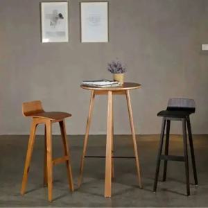 단단하고 심플한 바 테이블 의자 스툴 거실 카운터 주방 아일랜드 우드 하이 스툴 의자 홈 디자이너 바 의자