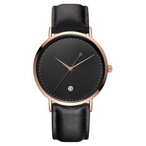 디자인 시계 블랙 다이얼 브랜드 맞춤형 시계 커스텀 디자인 OEM 로고 인쇄 시계 손목시계 달력