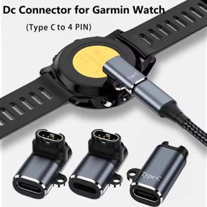 Garmin Fenix ​​7/6/5/7X/6X/5X/ Venu 2 plus 시계 충전 변환기용 유형 C USB-4핀 충전기 어댑터 커넥터