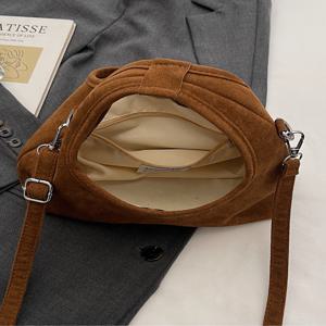 심플한 인스 스타일 작은 크로스백 숨김 포켓이 있는 만두 모양 싱글 숄더백 빈티지 신상 2026 여성용 핸드백