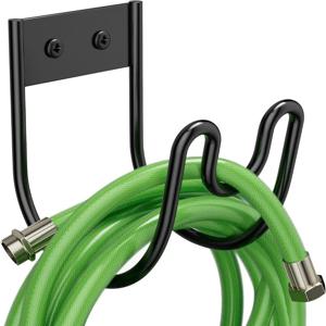 내구성 있는 철제 정원 호스 걸이 벽걸이형 간편 설치 물 호스 랙 정원 물 파이프 훅 야외 보관