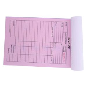 소기업 영수증 관리용 2부 자동 복사 영수증 패드, 깔끔하고 읽기 쉬운 필기체, 구매 주문 및 수리에 적합