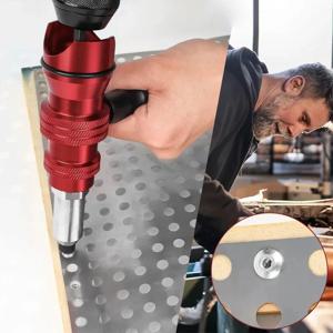 전동 리벳건 업그레이드 2.4mm-4.8mm 리벳팅 어댑터 삽입형 무선 드릴 알루미늄 리벳 너트 리베터 삽입형 네일 파워툴