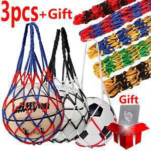 농구/축구/배구 네트 가방 두꺼운 직조 네트 농구 보관용 내구성 있는 나일론 훈련용 네트 가방 모든 종류의 공에 적합