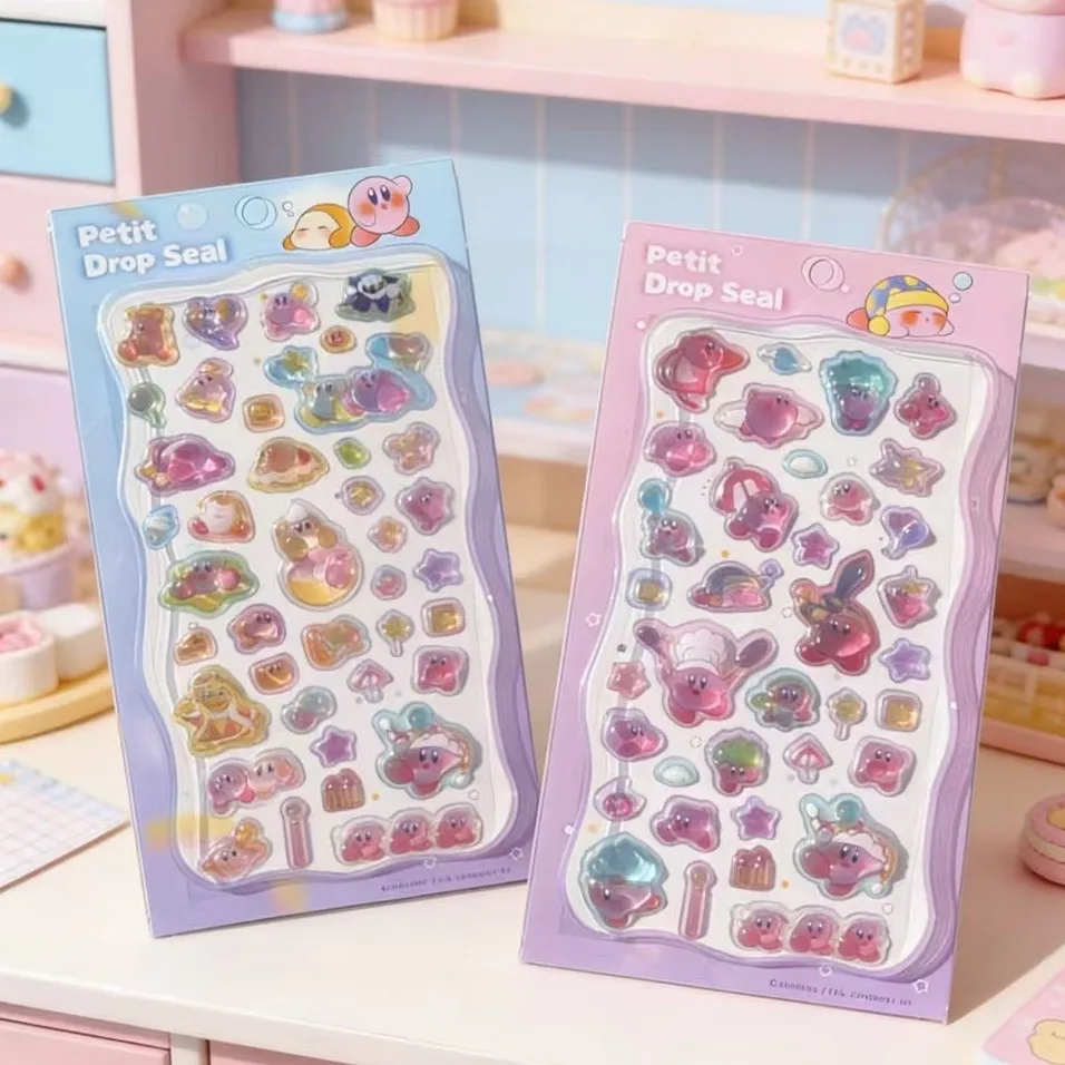 3D 커비 릴리프 스티커, 어린이용 스티커, 크리스탈 스티커, 휴대폰 장식 스티커