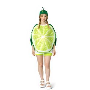 새롭고 귀엽고 창의적인 과일 의상 라임 코스프레 레몬 슬라이스 파티 의상 모자 포함