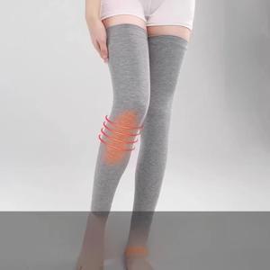 모달 무릎 높이 보온 얇은 다리 보호 양말 노인용 관절 보호용 롱 튜브 가정용 무릎 지지대