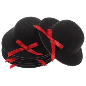 6Pcs 미니 Bowknot 미니어처 모자 DIY 공예 파티 장식 웨딩 액세서리를위한 사랑스러운 경량 미니 모자