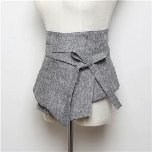 여성 패션 회색 패브릭 코르셋 여성 Cummerbund 코트 허리띠 드레스 Decration 와이드 벨트 J048