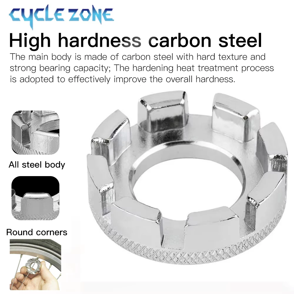 자전거 스포크 렌치 도구 산악 자전거 철거 축 수리 도구 강철 와이어 조정 크롬 도금 스패너 렌치 도구