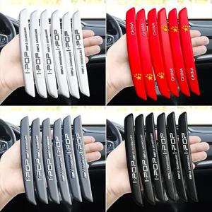 6Pcs 자동차 자동차 도어 가장자리 보호 가드 버퍼 트림 몰딩 보호 스트립 스크래치 보호기 아우디 BMW 용 자동차 도어 크래시 바