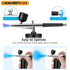 홈피쉬 에어브러시 페인팅 미니 스프레이 건, 무선 전동 페인트 건 에어브러시 키트 (컴프레서 포함)