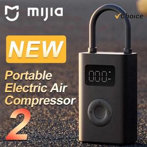 NEW MIJIA 에어 펌프 2 25% 속도 증가 미니 휴대용 전기 에어 컴프레서 150PSI 타입-C LED 멀티툴 인플레이터