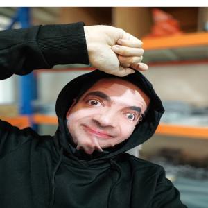 3D CR7 메시 심리스 마스크 재미있는 얼굴 프린트 헤드 스카프 유명 인사 아이스 실크 자외선 차단 헤드 마스크 할로윈 코스프레