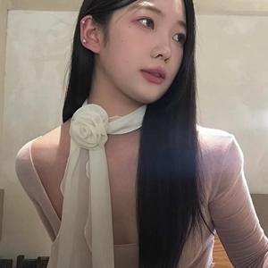 여성 프랑스어 긴 장미 꽃 실크 스카프 플러터 셔츠 Y2K 패션 기질 액세서리 여름 들어 갔어 양산 스카프