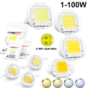 1W 3W 5W 20W 50W 100W 높은 전원 Led 칩 빛 구슬 따뜻한 자연 차가운 흰색 DIY 1 3 20 50 와트 Smd Cob 밝은 투광 조명 전구