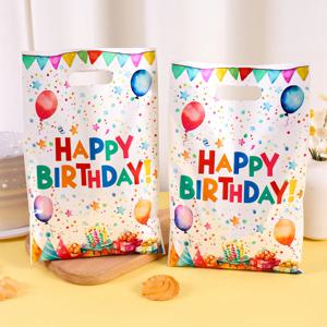 10/20/50Pcs 생일 축하 선물 가방 성인 생일 파티 주방 홈 파티에 대 한 스타 풍선과 플라스틱 파티 호의 가방