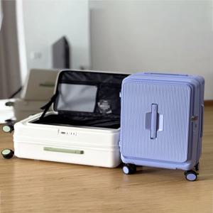 RZRA 사이드 오픈 커버 러기지 2025 신형 대용량 여행용 캐리어 24인치 탑승용 풀로드 박스 남성용 비밀번호 가죽 박스