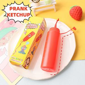 장난 케첩 병 실용 농담 토마토 소스 장난 성인 어린이 멋진 장난감 무서운 항목 가짜 케첩 깜짝 선물