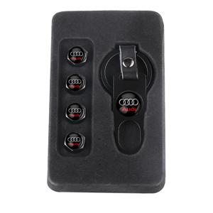 아우디 S3 S6 Q3 Q5 Q7 A1 A2 A3 A4 A5 A6 A7 S1 S2 S4 S5 S7 S8 용 렌치 키체인이 있는 자동차 액세서리 금속 휠 타이어 밸브 캡