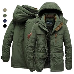남성용 겨울 전술 재킷 양털 안감 야외 파카 코트 후드 윈드 브레이커 군용 두꺼운 따뜻한 겉옷 멀티 포켓 파카