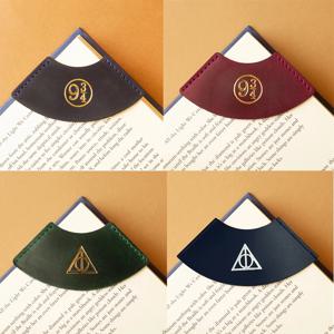 해리포터 가죽 책갈피 코너 북마크 판타지 소설 팬북 액세서리 호그와트 마법 학원 팬들을 위한 선물