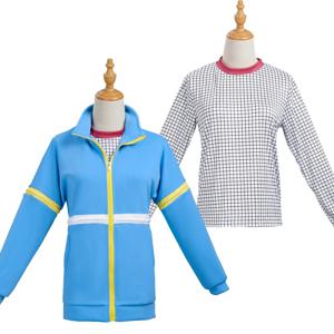 영화 이상한 이야기 코스프레 맥스 메이필드 코스프레 의상 지퍼 업 후드티 블루 재킷 바지 데일리 캐주얼 슈트 세트