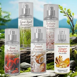 바디 프래그런스 미스트 88ml - 러브 스펠 로즈마리/사쿠라 꽃잎/로즈 세덕션/스위트 코코넛/진저 오렌지, 오래 지속되는 자연스러운 향