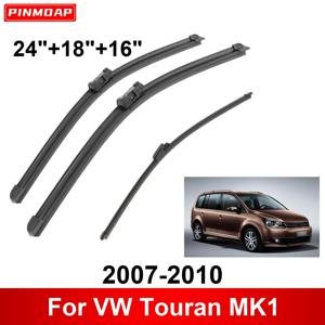 1/2/3/4/6PCS VW Touran MK1 2007-2010 용 자동차 와이퍼 전면 후면 와이퍼 블레이드 브러쉬 자동차 액세서리 2007 2008 2009 2010