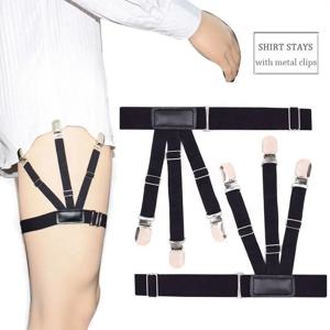 조절 가능한 양말 셔츠 고정 홀더 미끄럼 방지 남성용 가터 벨트 조절 가능한 양말 셔츠 고정 홀더 미끄럼 방지 남성용 가터 벨트