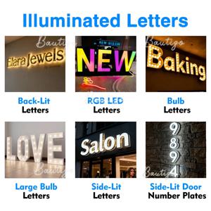 맞춤형 개인화 LED 간판 로고 3D 금속 조명 (실외 사업용, 방수, 조명 글자, 후광, 매장 전면용)