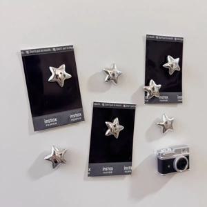 은색 별 모양 냉장고 자석, 사진 벽걸이용 자석 스티커