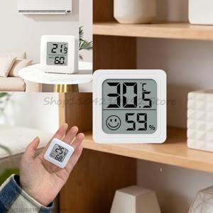 실내 미니 LCD 디지털 온습도계 - 실내 온도 및 습도 측정기 센서 디지털 온습도계