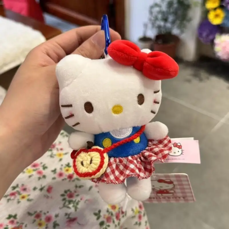 헬로키티 만화 캐릭터 인형 장난감 부드러운 백팩 펜던트 귀여운 창의적인 장식품 소녀들을 위한 생일 선물